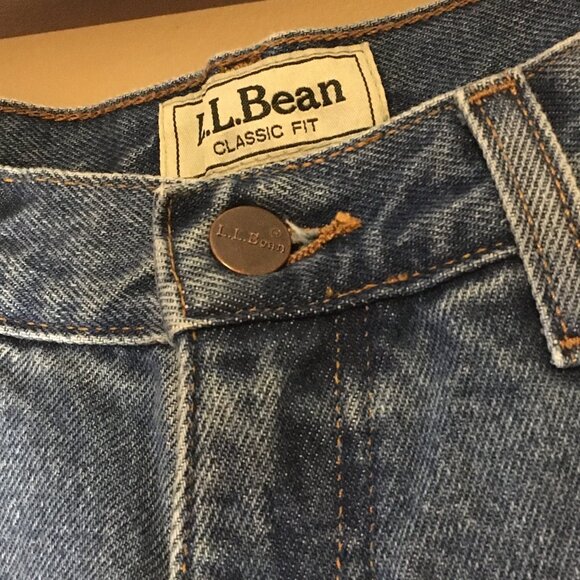 L.L. Bean Classic Fit Mens 31x32 Jeans 100% Cotton Denim Lined - Picture 3 of 11